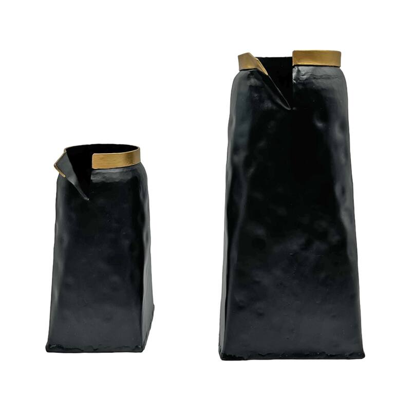 Aluminum Modern Black Vase