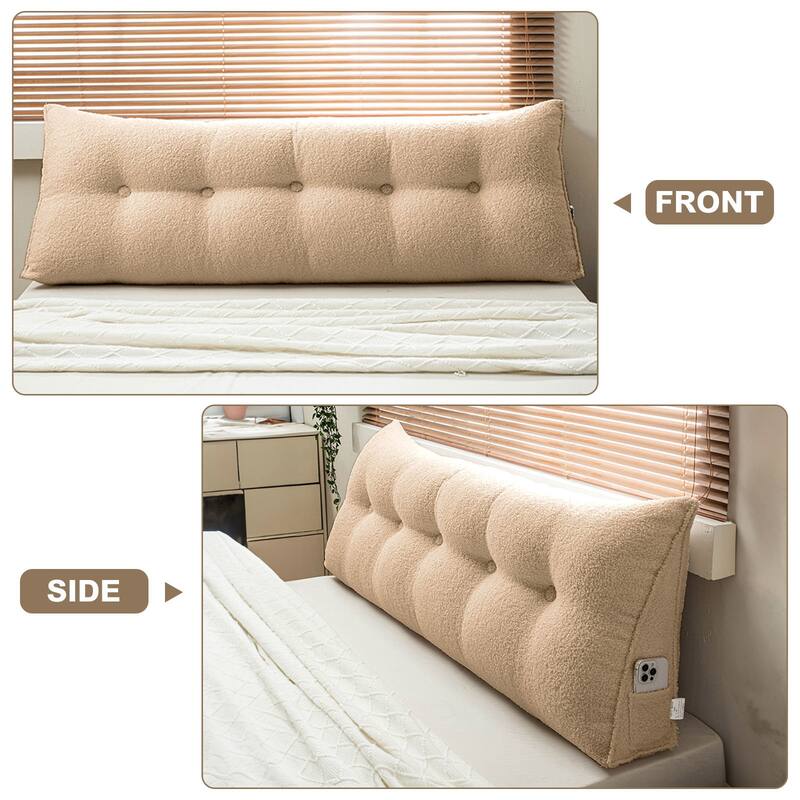 Triangular Bed Rest Wedge Headboard Pillow Back Support Reading Pillow
