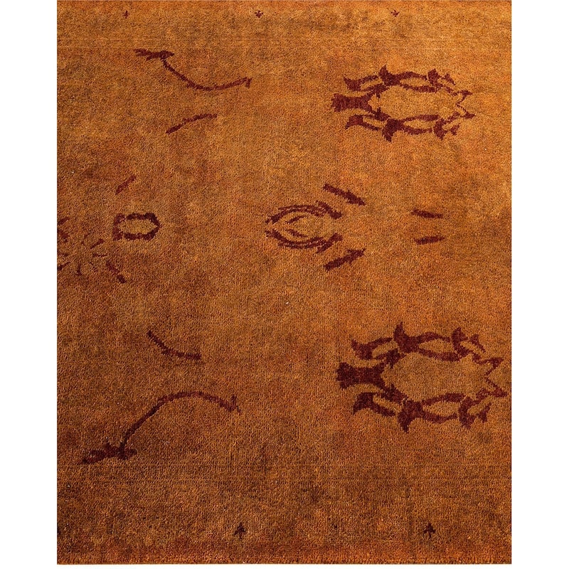 Overdyed, One-of-a-Kind Hand-Knotted Area Rug - Brown - 3' 2" x 5' 3"