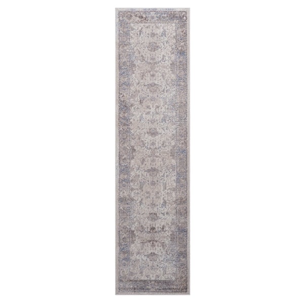 slide 2 of 9, LOOM & LUXE Collection Brown/Beige/Traditional Non-Shedding Area Rug 96" D x 26" W x 0.28" H
