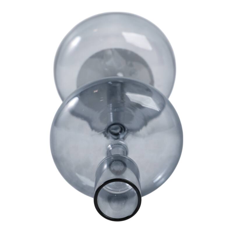 Modern Glass Retro Bubble Pillar and Taper Candle Holder Sleek Design