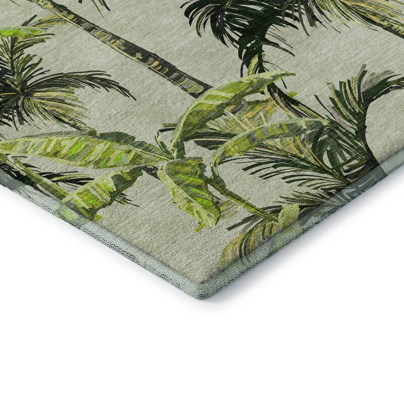 Premium Washable Super Soft Tropical Palm Tree Mayfield Rug