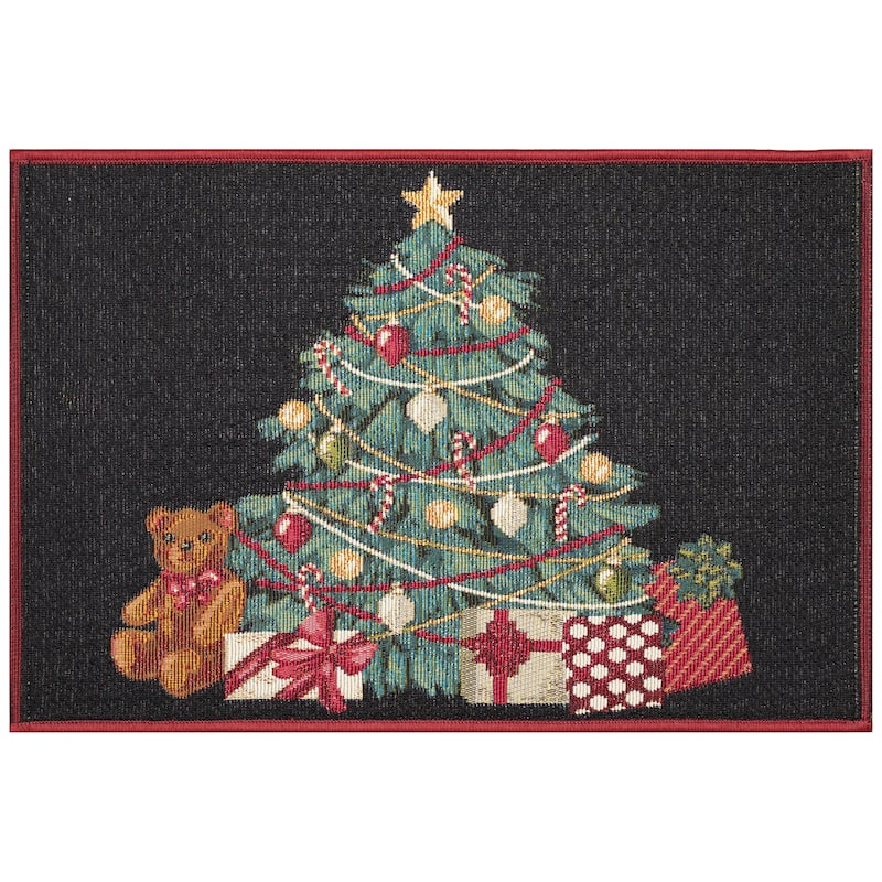 Liora Manne Esencia Oh Christmas Tree Indoor/Outdoor Mat