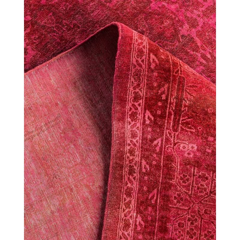 Fine Vibrance One-of-a-Kind Hand-Knotted Area Rug - Pink, 6' 2" x 8' 9" - 6' 2" x 8' 9"