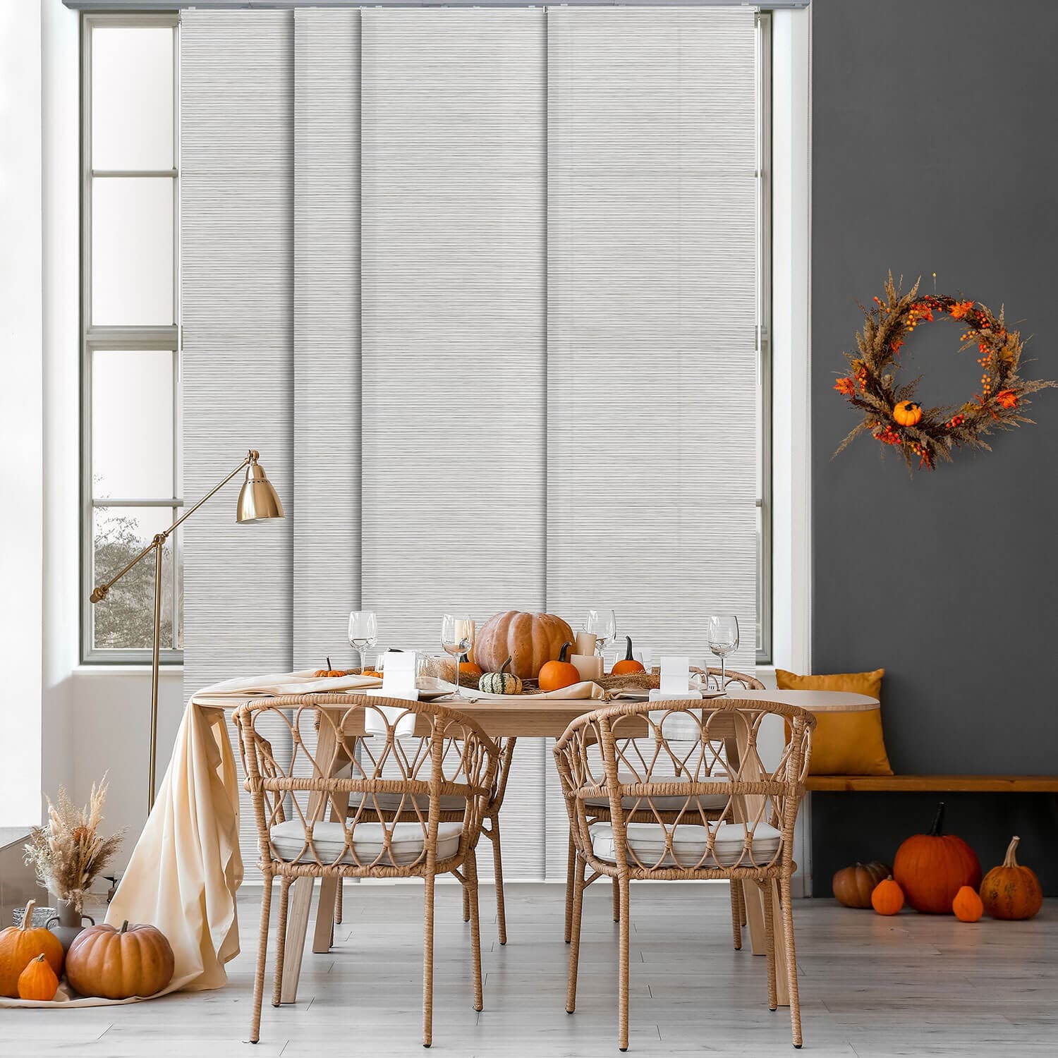 GoDear Design Adjustable Sliding Panel Track Blinds, - Picture 12 of 20