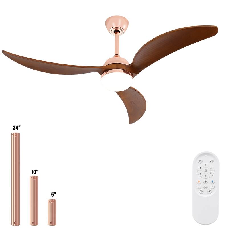 Sofucor 18" Wood Beaded Ceiling Fan with Light & Remote,Flush Mount Chandelier Fan with 6-Speed Reversible Caged Ceiling Fan