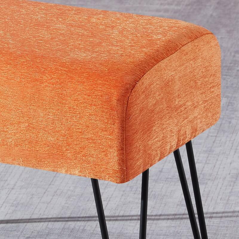 Jacquard Chenille Ottoman