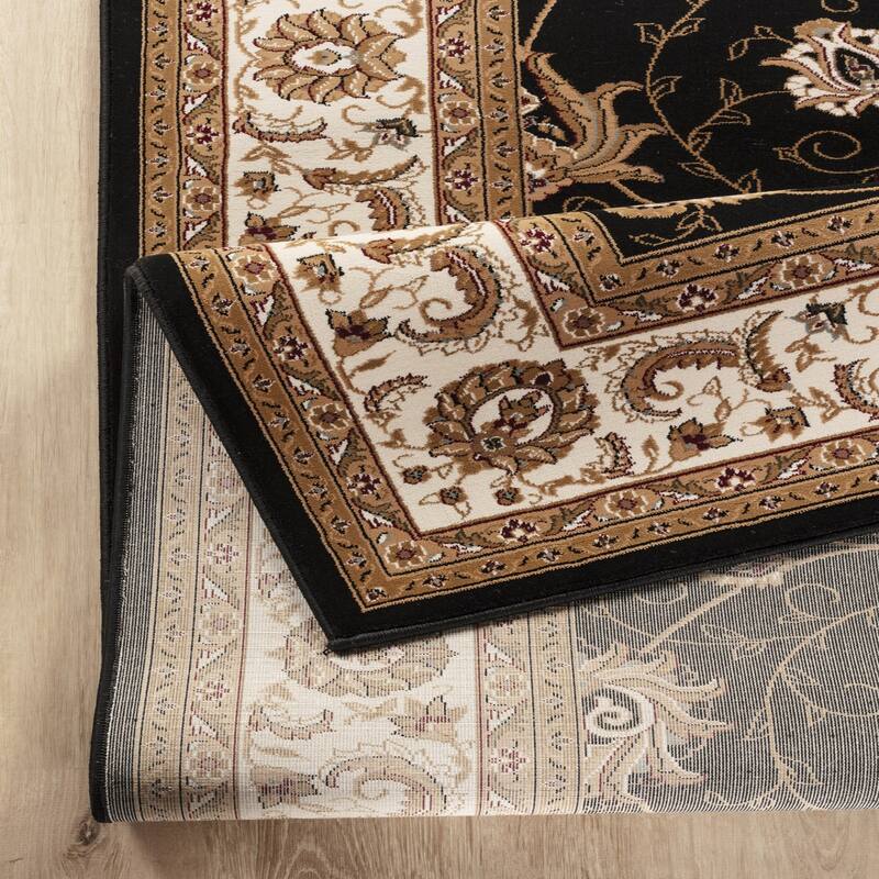 Black 2 ft. 7 in. x 9 ft. 10 in. Area Rug - 10' x 3'