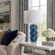 preview thumbnail 13 of 19, Glass Bubble Table Lamp with Crystal Accents and Cylinder Base