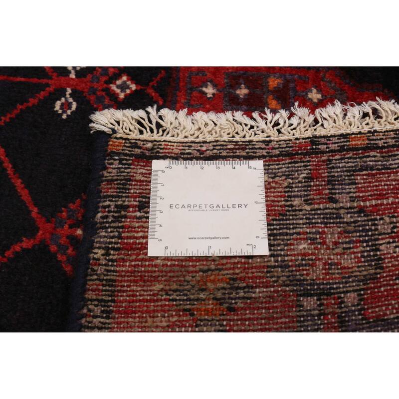 ECARPETGALLERY Hand-knotted Andelz Navy Wool Rug - 3'5 x 9'9