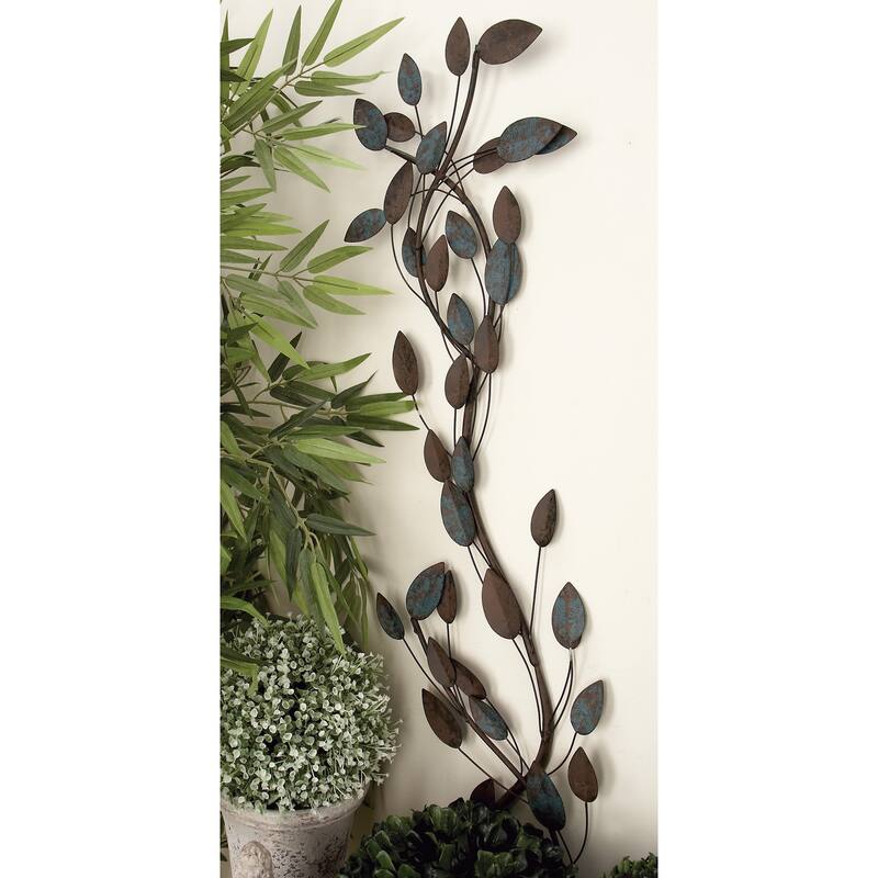 Brown Metal Leaf Home Wall Decor