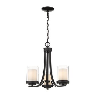Willow 3 Light 16 inch Matte Black Chandelier - Bed Bath & Beyond ...