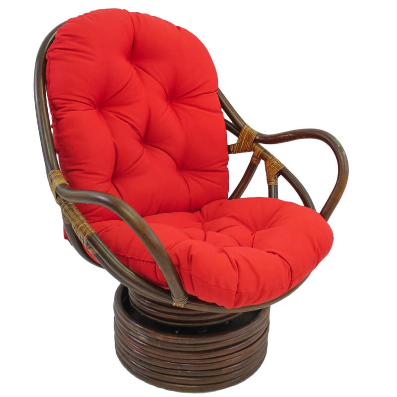 48-inch by 24-inch Twill Indoor Seat/Back Rocker Cushion (Cushion Only) - 48 x 24 - Red