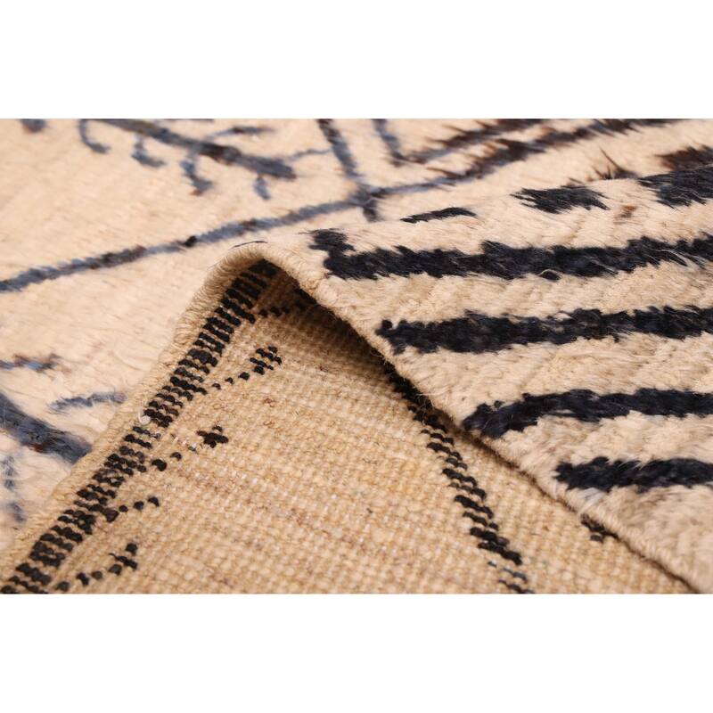 ECARPETGALLERY Hand-knotted Pak Finest Marrakesh Cream Wool Rug - 6'10 x 9'8