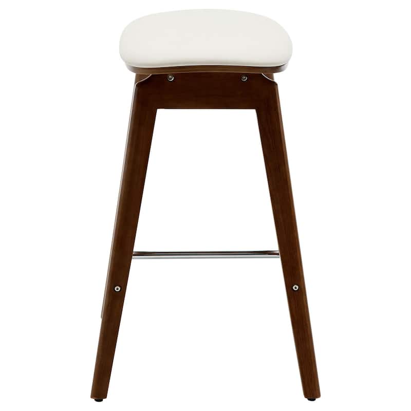 26-Inch Faux Leather Wood Counter Stools Set of 1/2/3 - 26"H x 18.1"L x 16.5"D