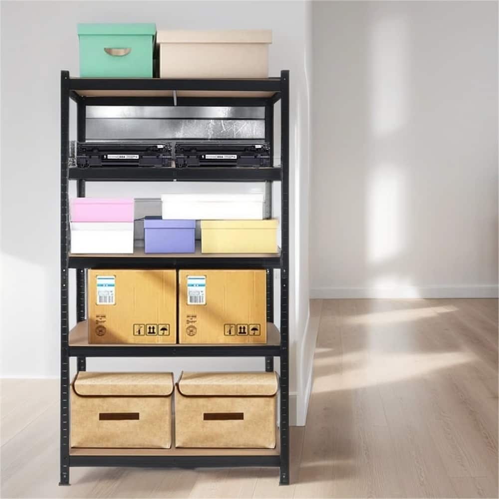 5 Tier Adjustable Metal Heavy Duty Open Shelves Organization