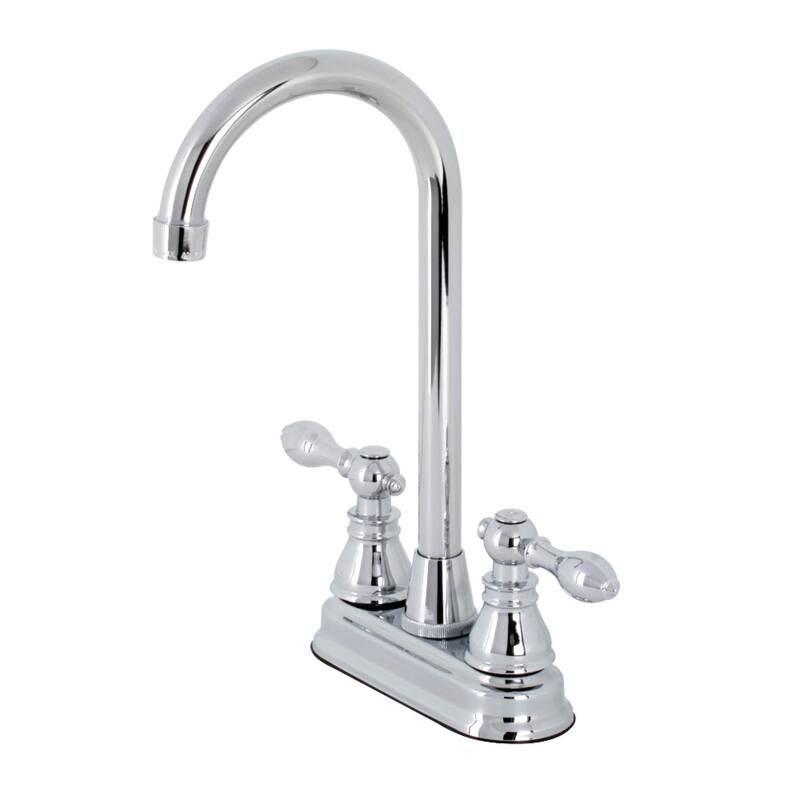 Kingston Brass American Classic 4 in. Centerset High-Arc Bar Faucet - Polished Chrome