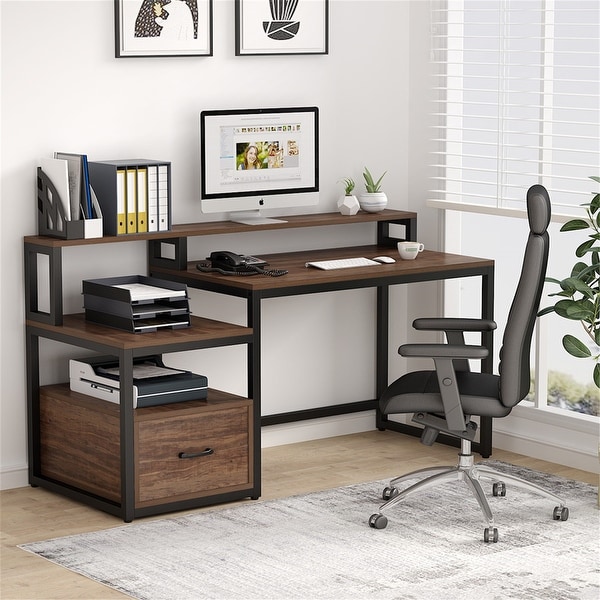 Overstock desk hotsell with hutch