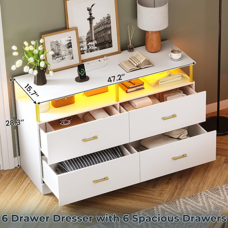 Dresser Bedroom Drawers Dressers Chests of Drawers Charging Station