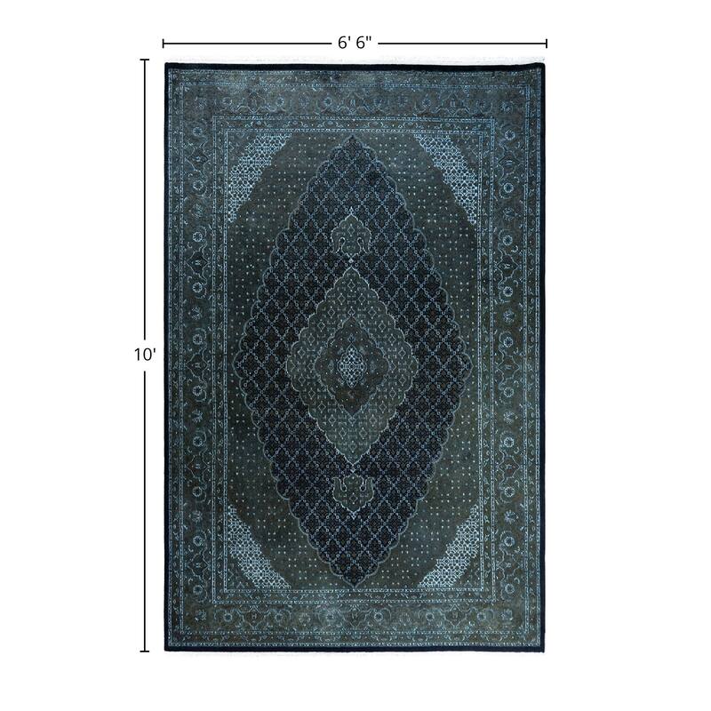 Fine Vibrance One-of-a-Kind Hand-Knotted Area Rug - Brown, 6' 6" x 10' 0" - 6' 6" x 10' 0"