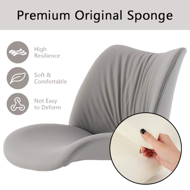 Ergonomic Faux Leather Office Chair, Swivel Task Chair