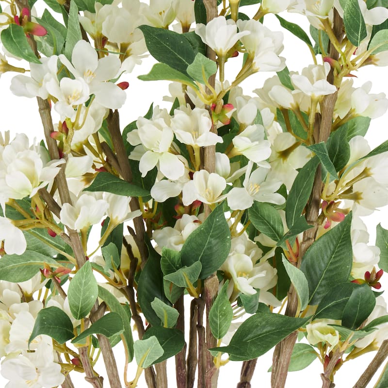 Faux Foliage Begonia Tall Artificial Flower Stem - Set of 8 White - Roche River Decor