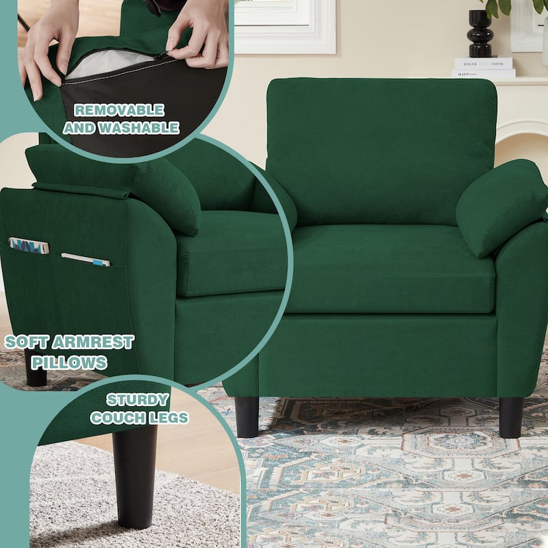 4-Piece Living Room Sectional Sofa Set with Loveseat and Chair