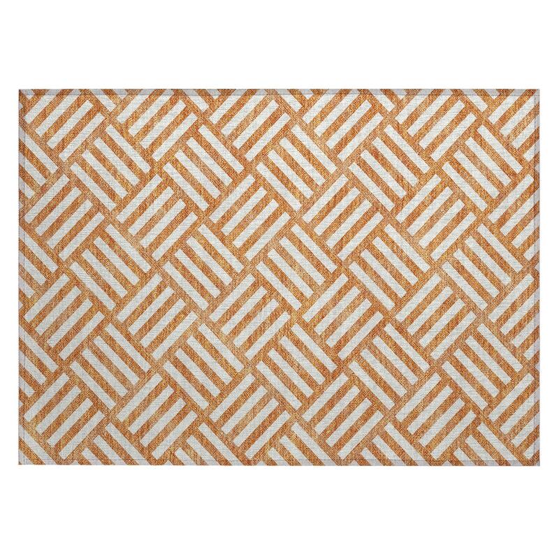 Machine Washable Indoor/ Outdoor Chantille Geo Modern Rug
