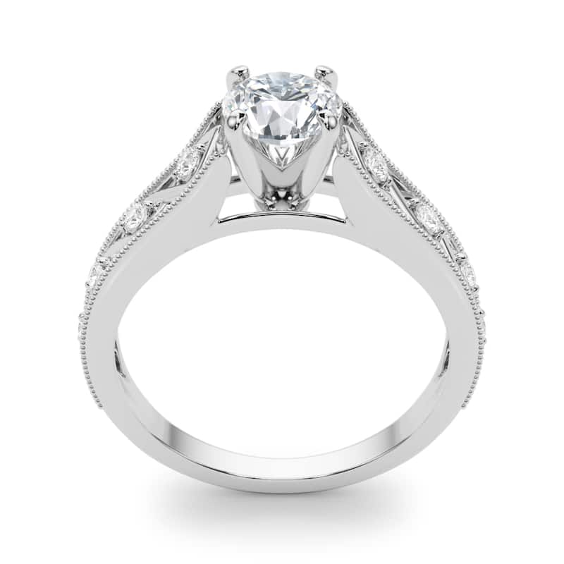 Auriya 14k White Gold Lab Grown Round Diamond Engagement Ring 0.50 to 5.00 ct. tw. (F-G VS)