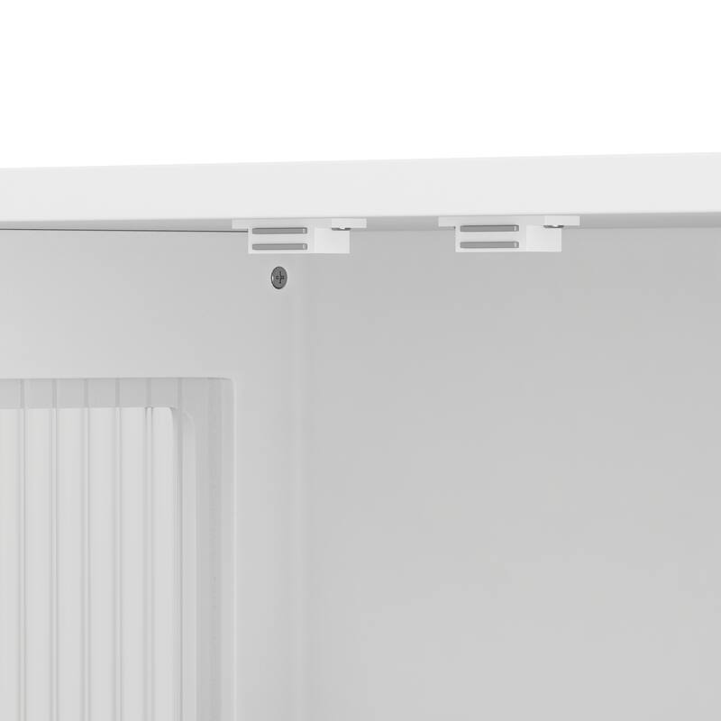 Bathroom Wall Cabinet,3-Door Wooden Cabinet with Open and Hidden Storage Space,Medicine Cabinet with Glass Door and Towel Bar