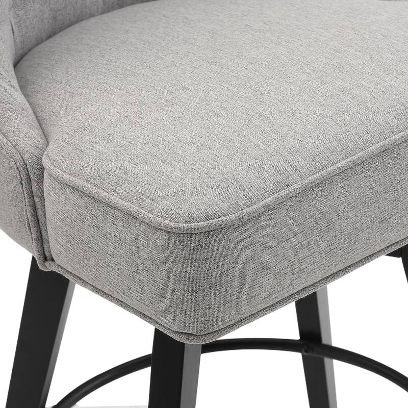 Modern 26 in. Counter Height Stool Upholstered Set of 3 Free Swivel Bar Stools with Back