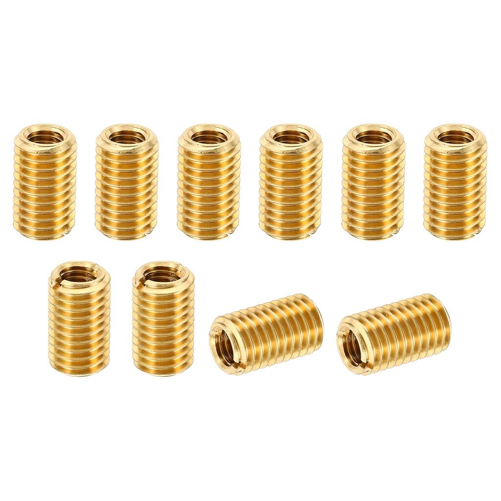 Brass Threaded Repair Insert Nut 10Pcs Reducing Nut Reducer Screw 20mm - Gold Tone
