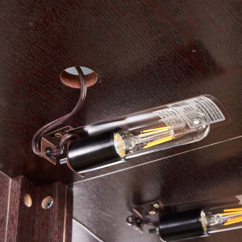 Corner Lighted Glass Curio Cabinet with Doors, Shelves and Mirrored Back for Display and Storage