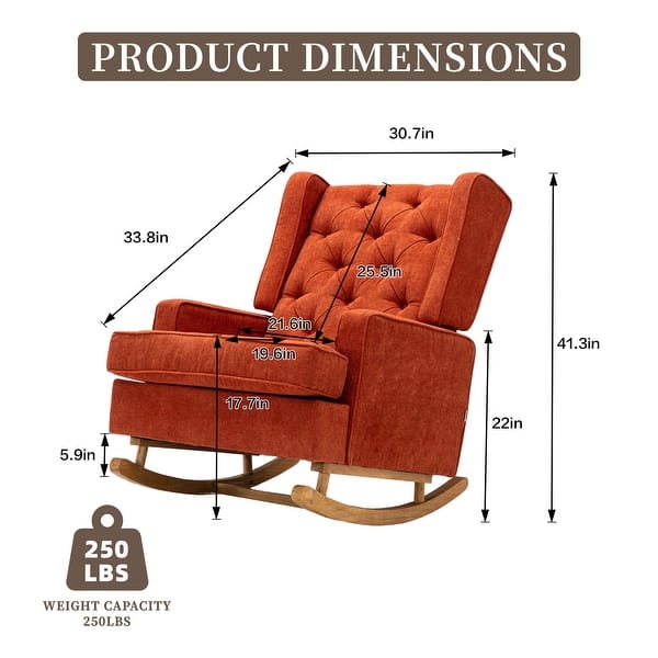 Neoclassical single person sofa, fabric lazy leisure rocking chair