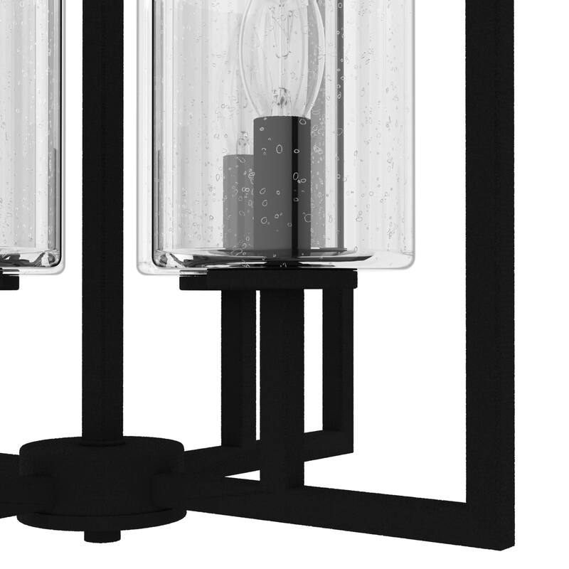 Hunter Kerrison Geometric Pendant - Seeded Glass - Square or Linear - Dining Room, Entry, Island - Contemporary, Industrial