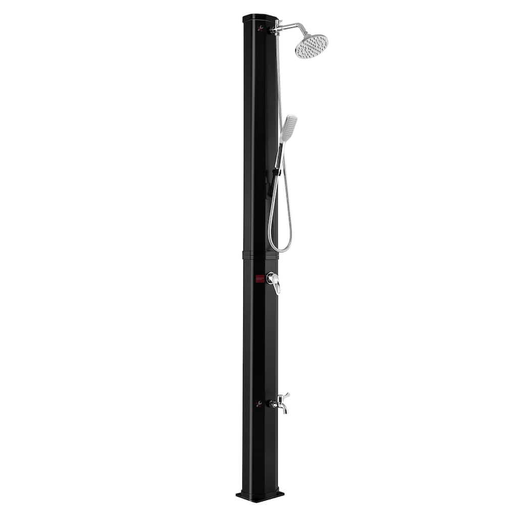 Costway 7.2 FT 9.3 Gallon Solar Heated Shower w/ Rain Shower, Foot - See Details