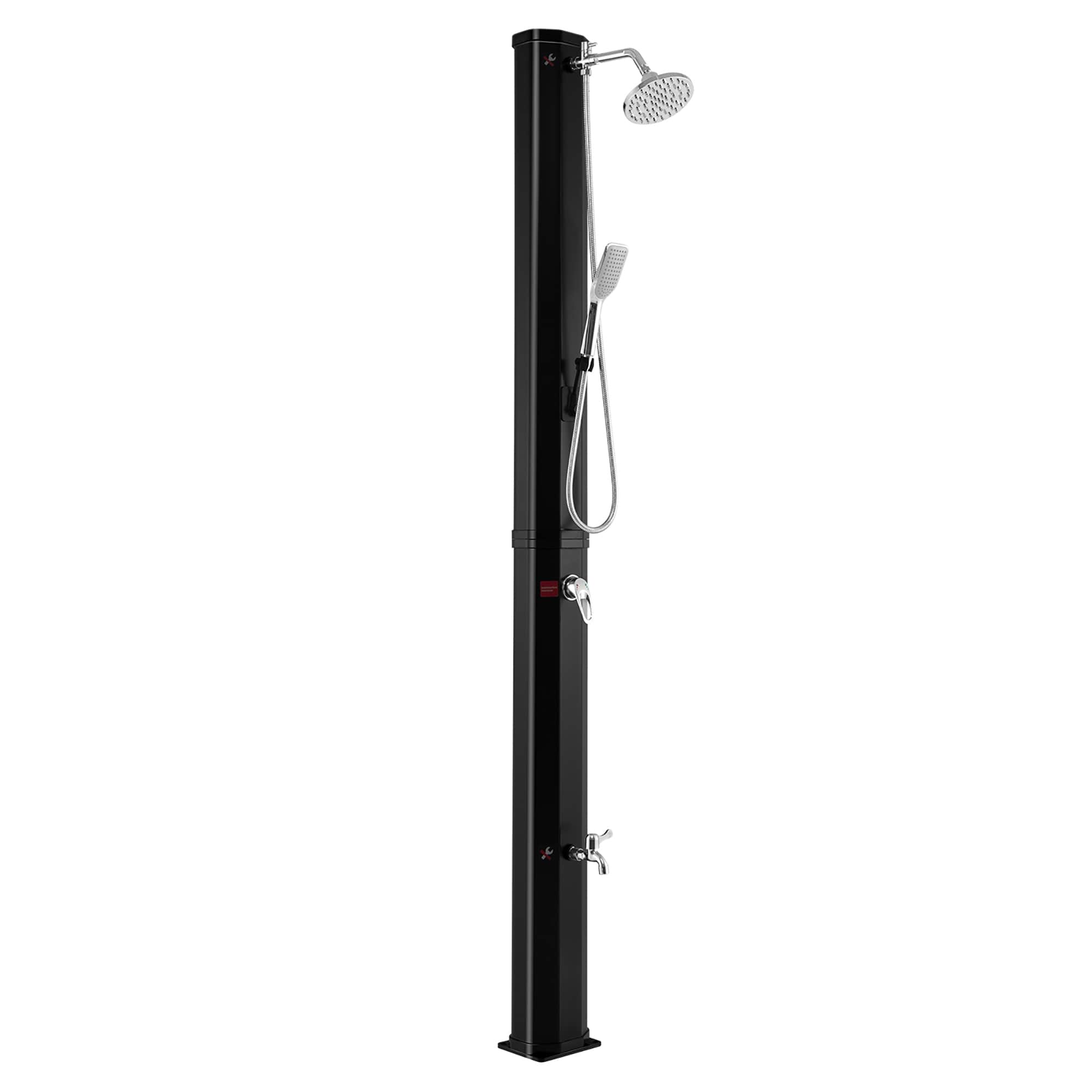 Costway 7.2 FT 9.3 Gallon Solar Heated Shower w/ Rain Shower, Foot - See Details