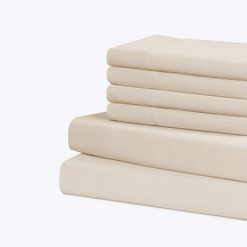 Swift Home Premium Ultra Soft Microfiber 6-Piece Sheet Set with Extra Pillowcases