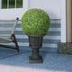 preview thumbnail 3 of 3, Puleo International 38" Single Ball Topiary Boxwood Artificial Tree