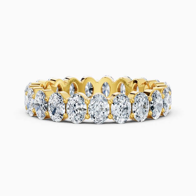 Auriya 14k Gold Oval North-South Lab Grown Diamond Eternity Band 2.40 - 10.50 ct. tw. (F-G, VS) - 3.15 ct. wt. - 4 - Yellow