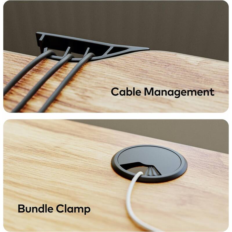 FEZIBO Height Adjustable Electric Standing Desk, Stand up Table, Sit Stand Home Office Desk with Splice Board