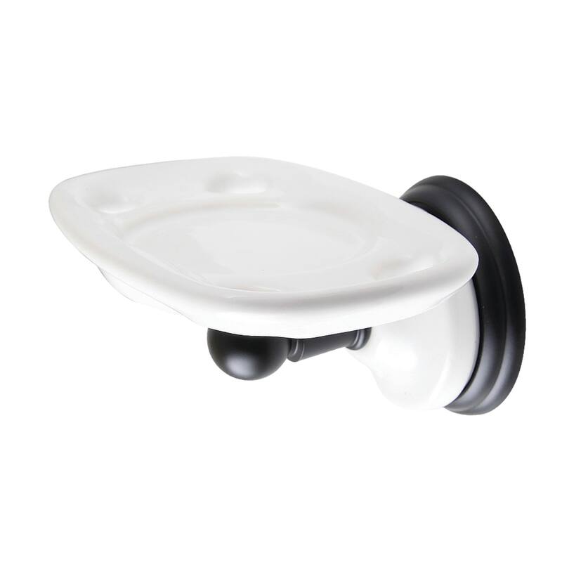 Victorian Toothbrush and Tumbler Holder - Matte Black