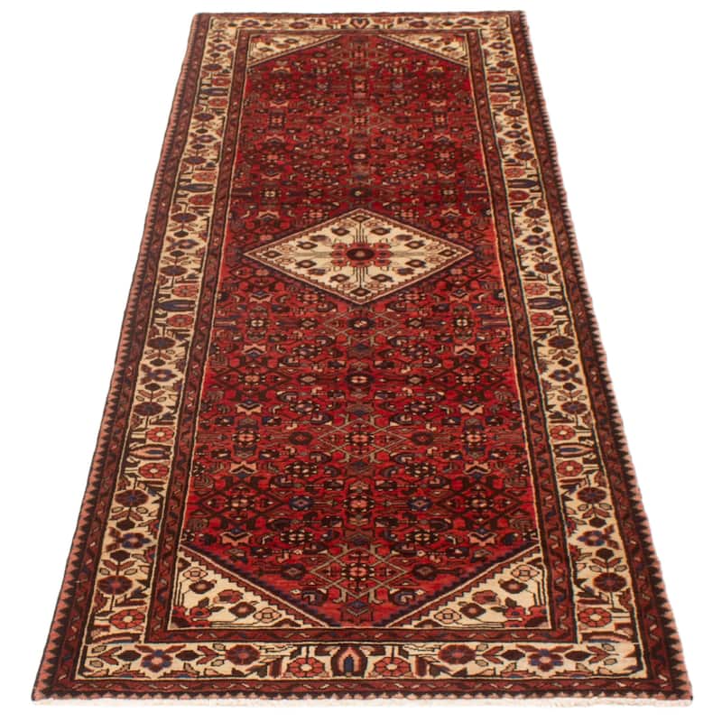 ECARPETGALLERY Hand-knotted Andelz Red Wool Rug - 3'7 x 9'8