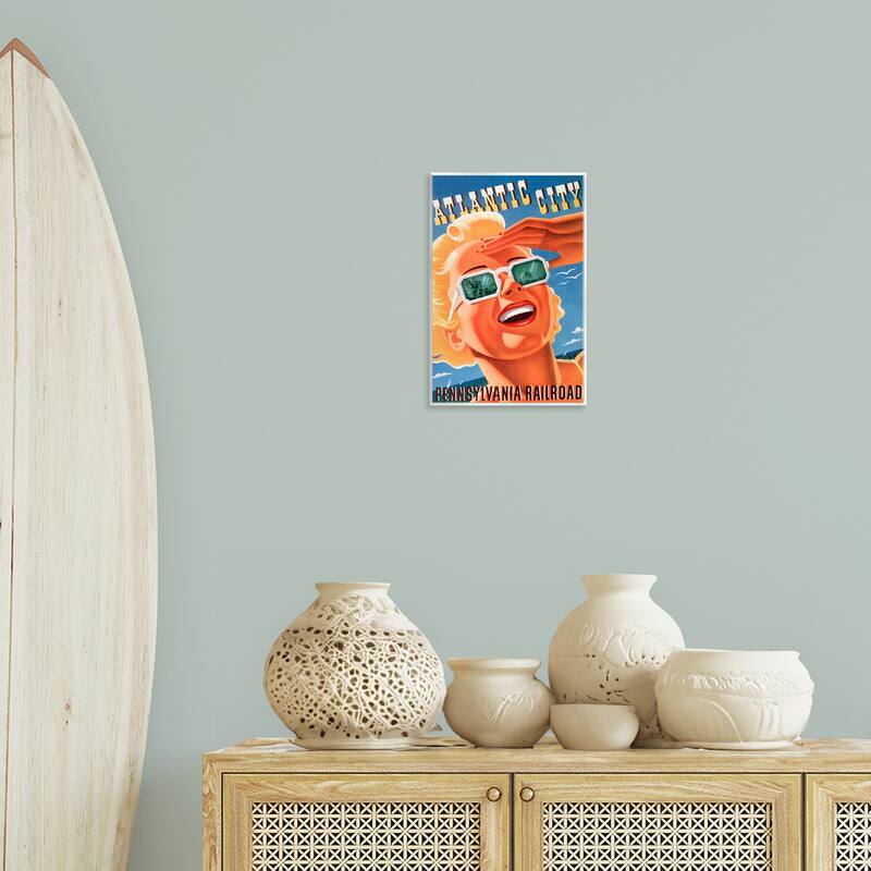 Stupell Atlantic City Vintage Woman Wall Plaque Art Design By Marcus Jules