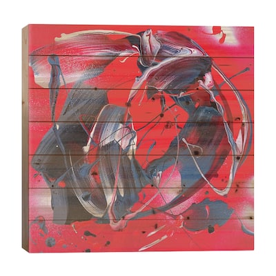 Red Dawn Print On Wood by Michael Carini - Multi-Color