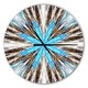 preview thumbnail 9 of 8, Designart 'Flowers with Radiating Rays' Oversized Modern Wall CLock 16 in. wide x 16 in. high