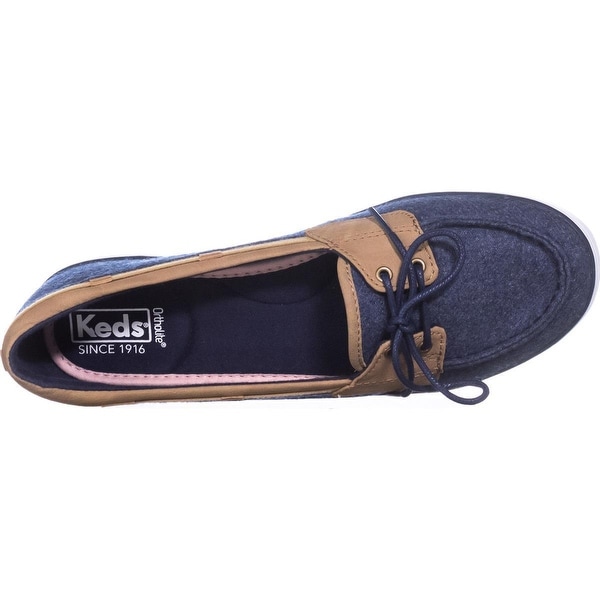 keds glimmer boat shoes navy