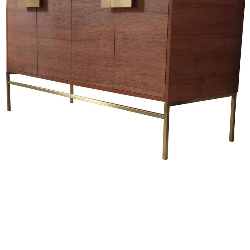 Modern Bathroom Vanity Set, Vitreous China Double Sink Top 48"