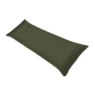 Dark Green Body Pillow Case Pillow Not Included for Woodland Camo Collecton Solid Color Hunter Forest Olive Rustic Deer Bed Bath Beyond