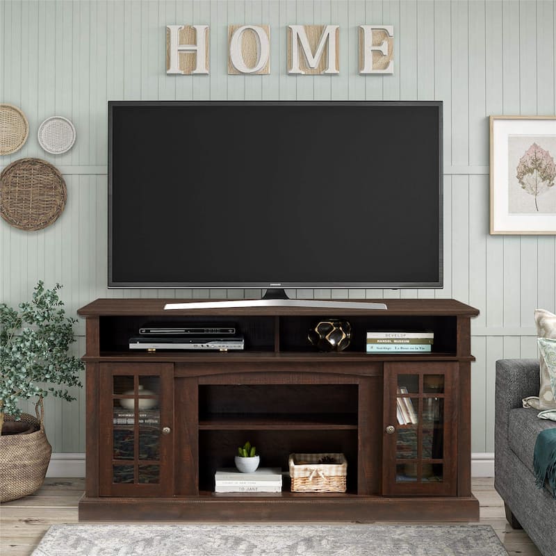 58"W Retro TV Stand & Entertainment Center,TV Cabinet,TV up to 60" - 58.25"W*15.75"D*32"H